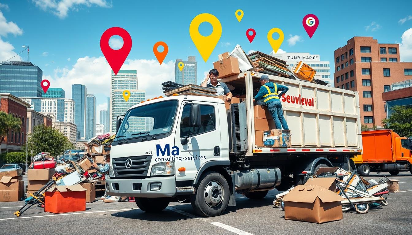 how to improve local rankings for junk removal services